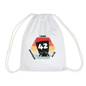 Antwort 42 - Turnbeutel - Weiß - Vorne