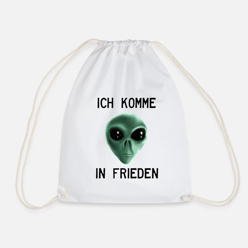 Alien - Ich komme in Frieden - Turnbeutel - Weiß