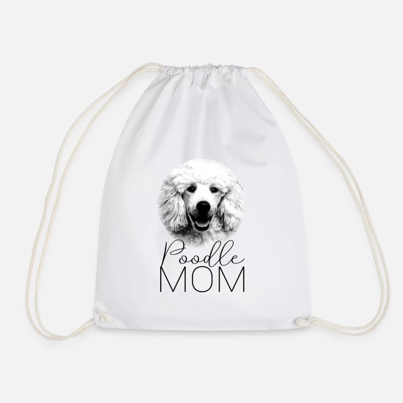 Pudel Hunde Mama - Turnbeutel - Weiß