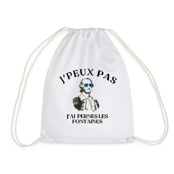 J'PEUX PAS J'AI PERNES LES FONTAINES N - Sac de sport léger - blanc - Devant