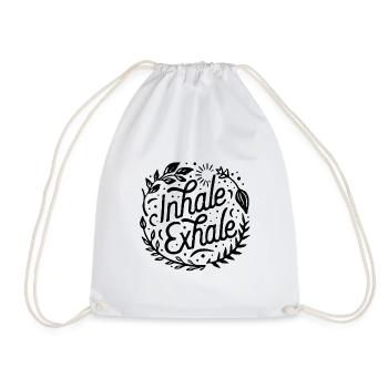 Inhale exhale - Drawstring Bag - white - Front
