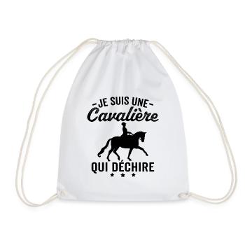 Je suis une cavalière qui déchire - Sac de sport léger - blanc - Devant