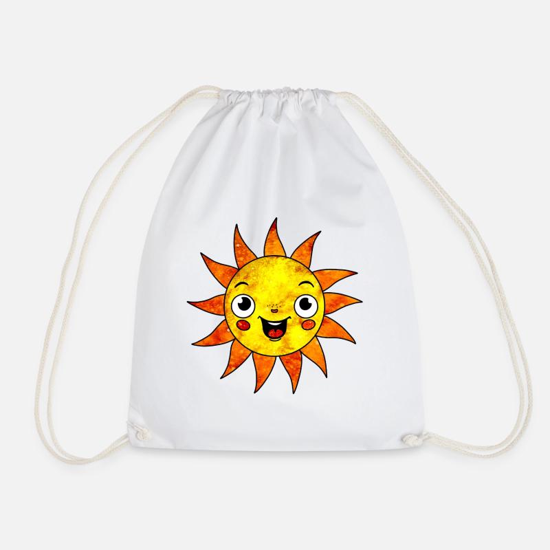 Cosmic Sun - Drawstring Bag - white