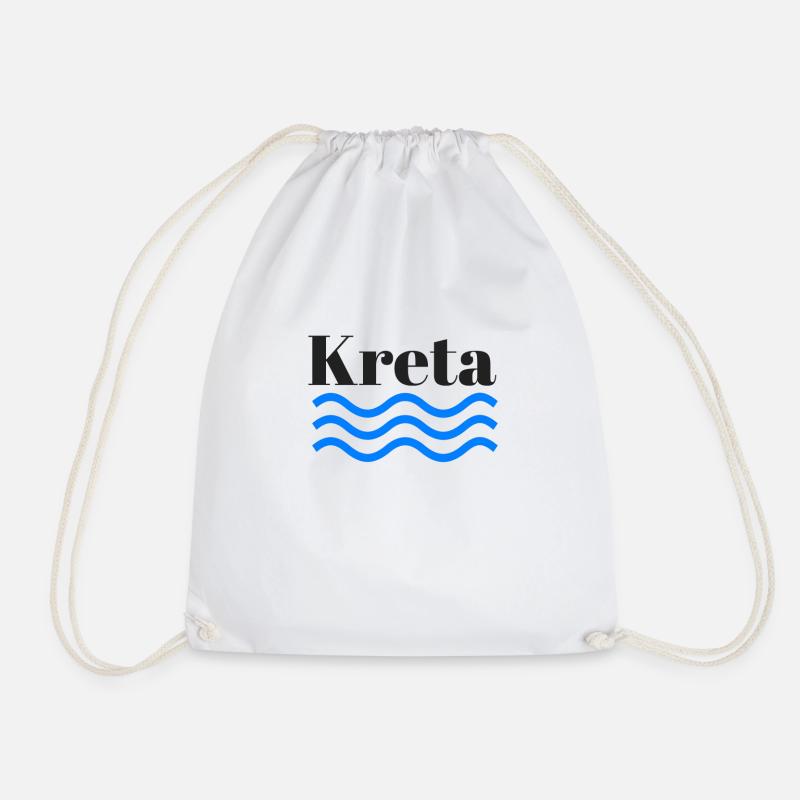 Kreta Welle - Turnbeutel - Weiß