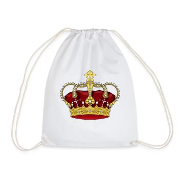 Crown - Drawstring Bag - white - Front