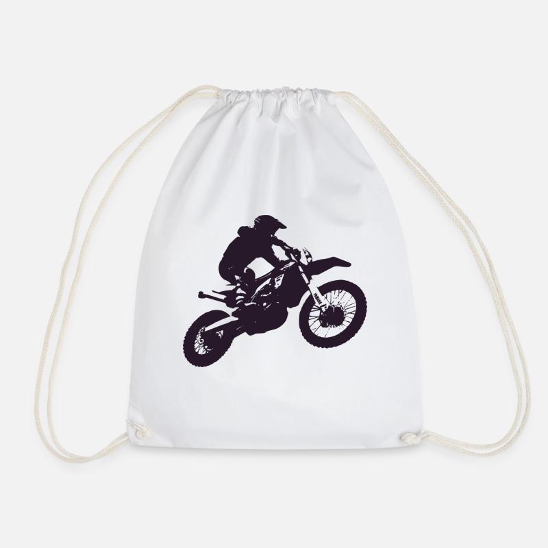 MOTORRAD MOTOCROSS Design! - Turnbeutel - Weiß