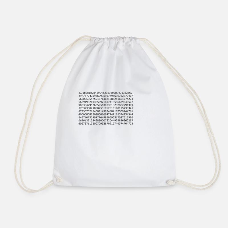 Euler number - Drawstring Bag - white
