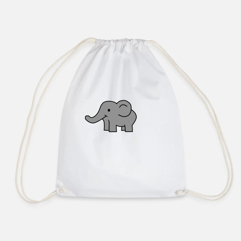 Elefant - Turnbeutel - Weiß