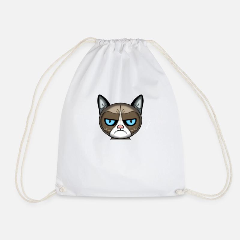 chat en colère - Sac de sport léger - blanc