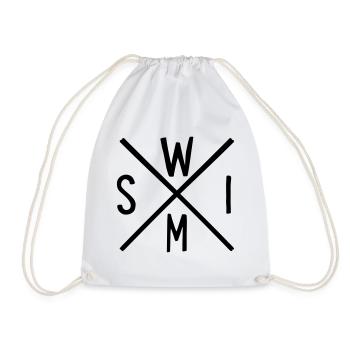 swimhipsterkreuz - Turnbeutel - Weiß - Vorne