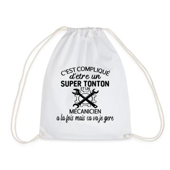 Compliqué d'être un tonton et un mécanicien - Sac de sport léger - blanc - Devant