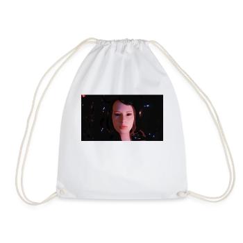 Liquid Face - Drawstring Bag - white - Front