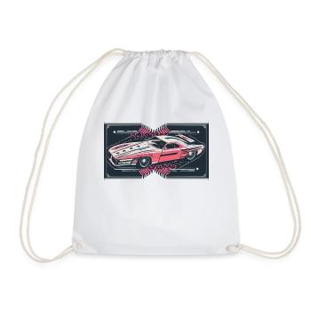 Red Retro Racecar - Turnbeutel - Weiß - Vorne