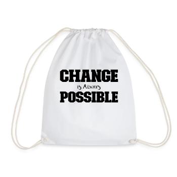 Change is always possible - Drawstring Bag - white - Front