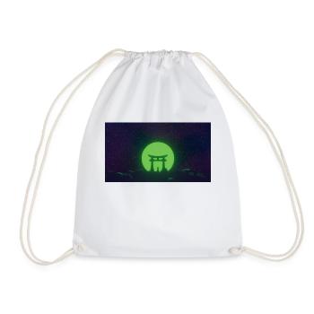 Tori Gate in Green Moon - Drawstring Bag - white - Front