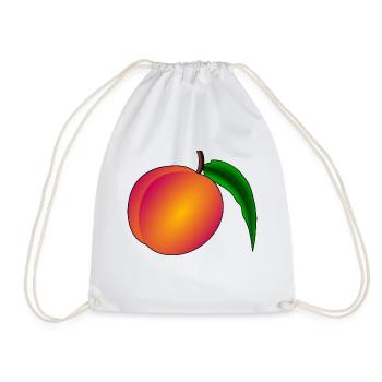peach pfirsich veggie gemuese fruits16 - Turnbeutel - Weiß - Vorne