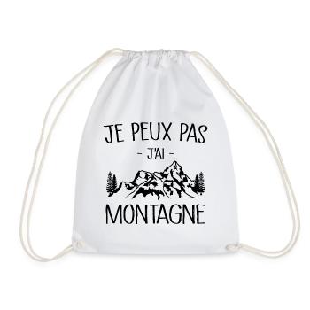 Je Peux Pas J'ai Montagne - Sac de sport léger - blanc - Devant