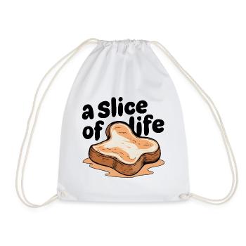 Slice of Life - Drawstring Bag - white - Front