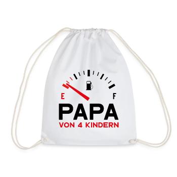 PAPA 4 KINDER VATERTAG - Turnbeutel - Weiß - Vorne