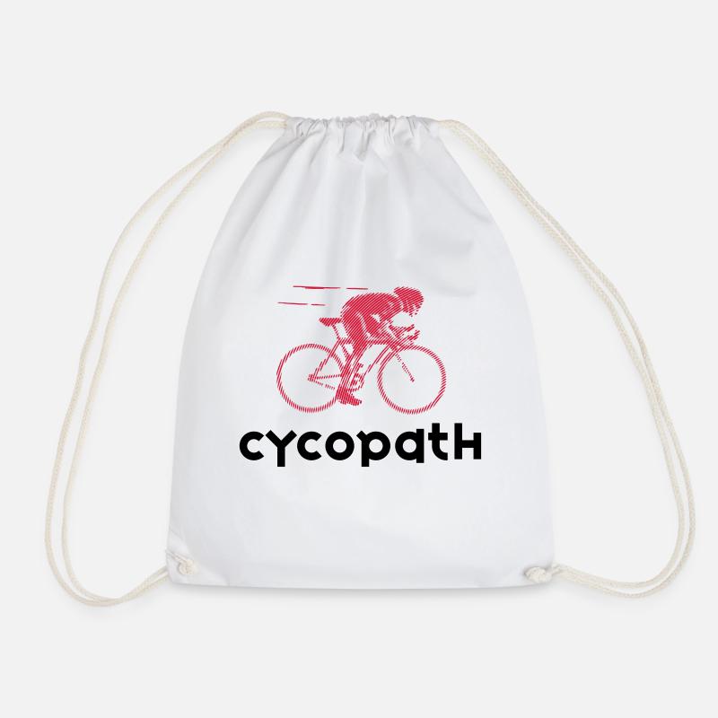 Cycopath, just for real cyclists. - Drawstring Bag - white