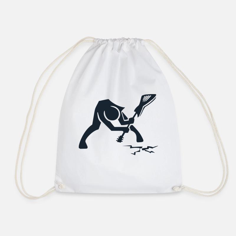Rock star - Drawstring Bag - white