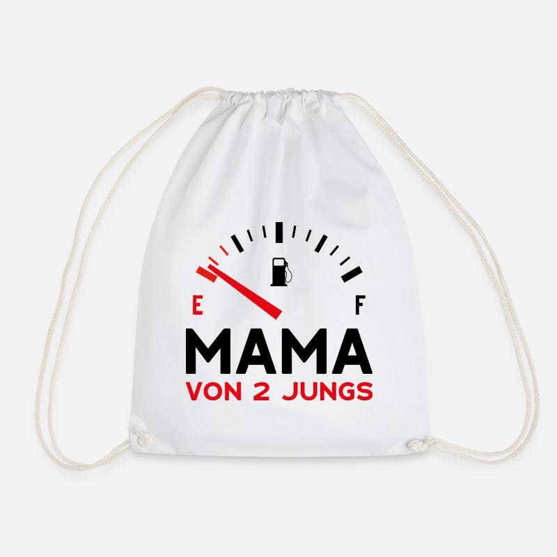 MAMA 2 SÖHNE MUTTERTAG MUTTER ZWEI JUNGEN - Turnbeutel - Weiß