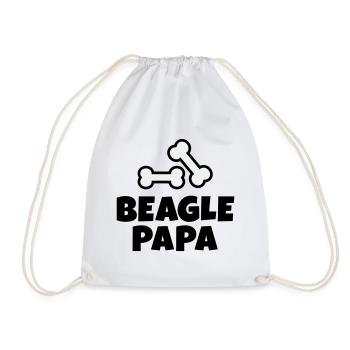 Beagle Papa - Turnbeutel - Weiß - Vorne