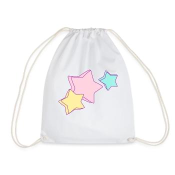 Sterne - Stars - Himmel - Himmelkörper - Turnbeutel - Weiß - Vorne