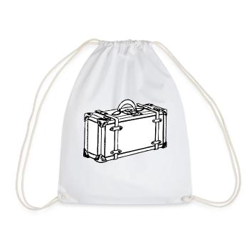 backpack suitcase backpack bag briefcase121 - Drawstring Bag - white - Front