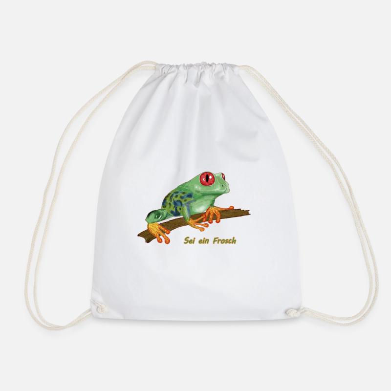 Sein ein Frosch - Turnbeutel - Weiß