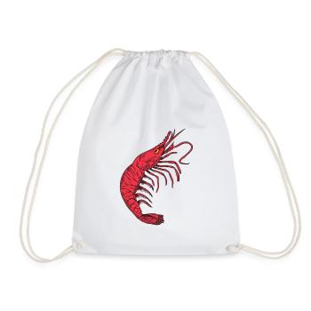 Shrimp Languste Krabbe - Turnbeutel - Weiß - Vorne