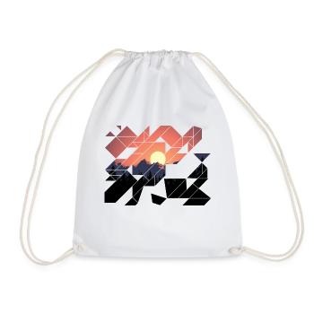 paysage découpe géometrique - Sac de sport léger - blanc - Devant