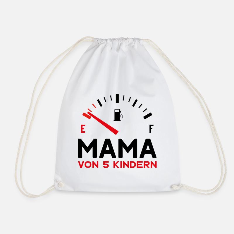 MAMA 5 KINDER MUTTER FÜNF KINDER MUTTERTAG - Turnbeutel - Weiß