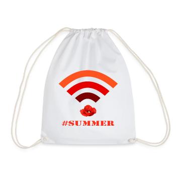 wifi coquelicot hashtag été - Sac de sport léger - blanc - Devant