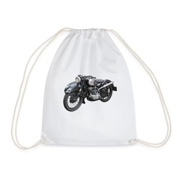 Motorrad - Turnbeutel - Weiß - Vorne