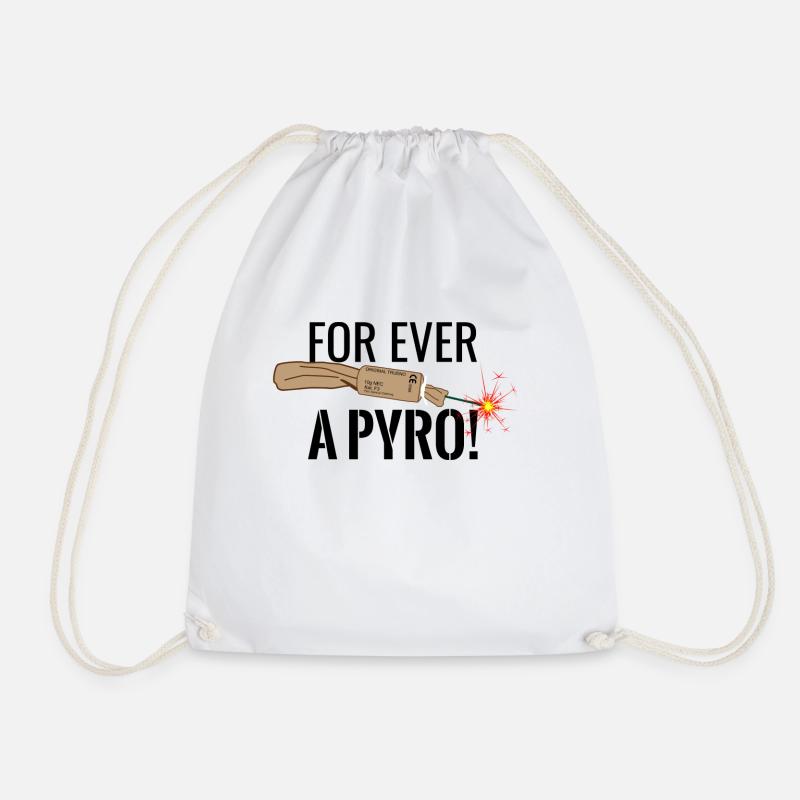 A Pyro For Ever Black - Turnbeutel - Weiß