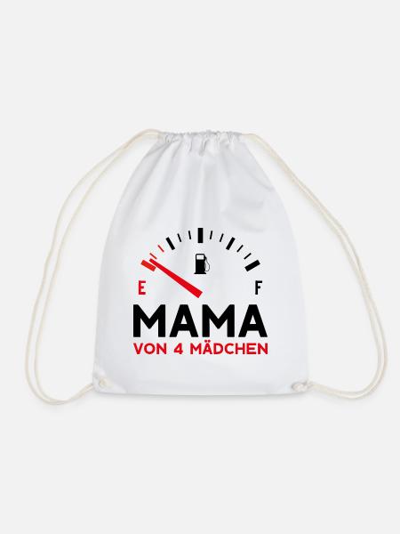 MAMA 4 TÖCHTER MUTTERTAG MUTTER VIER MÄDCHEN - Turnbeutel - Weiß