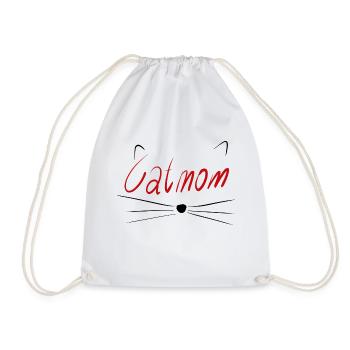 Katzen-Mama - Turnbeutel - Weiß - Vorne