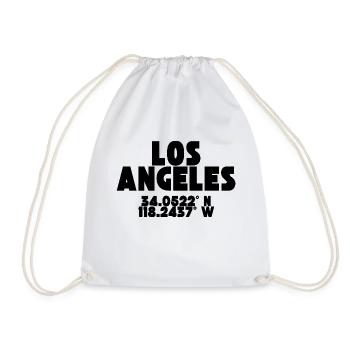 Los Angeles - Concevoir avec coordonnées - Sac de sport léger - blanc - Devant