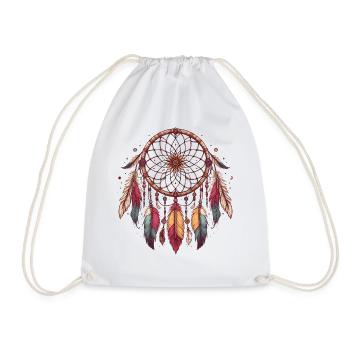 Dreamcatcher Plumes Bijoux Spirituels Indiens - Sac de sport léger - blanc - Devant