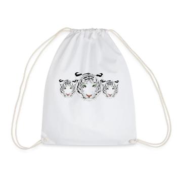 tigre blanc - Sac de sport léger - blanc - Devant