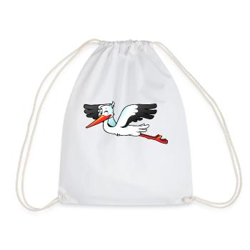 cigogne - Sac de sport léger - blanc - Devant