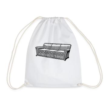 canapé canapé chaise chaise chaise table lamp lampe benc - Sac de sport léger - blanc - Devant