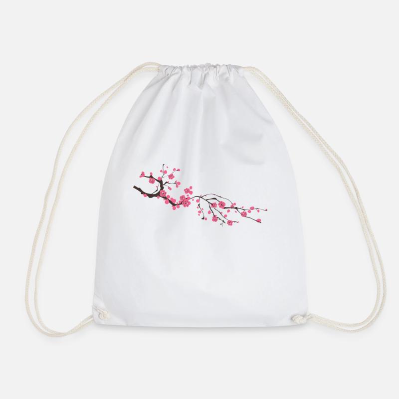 Branche avec fleurs idée cadeau - Sac de sport léger - blanc