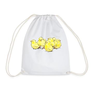 chick - Drawstring Bag - white - Front