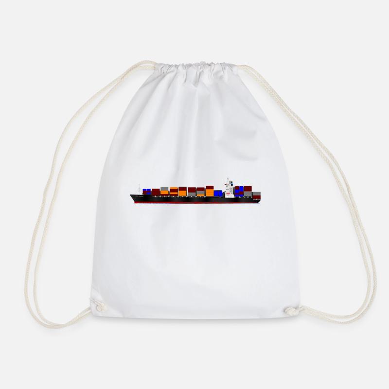Cruise Ship by Ilooking - Drawstring Bag - white