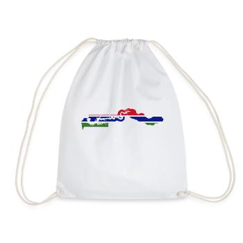 Gambia flag - Drawstring Bag - white - Front