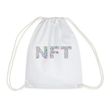 NFT Text - Drawstring Bag - white - Front