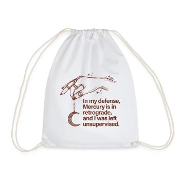 Mercury Retrograde - Drawstring Bag - white - Front
