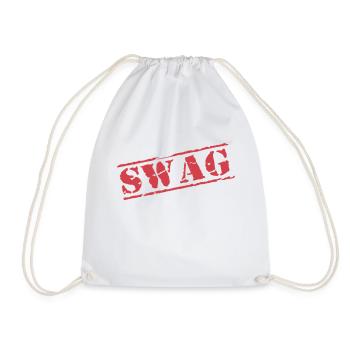 tampon de timbre - Sac de sport léger - blanc - Devant